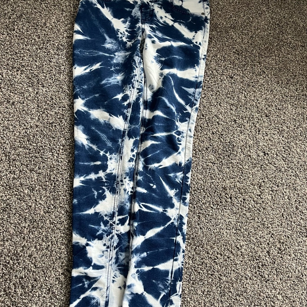 Mudd Navy and Light Blue Tie-Dye Jeans girls 16